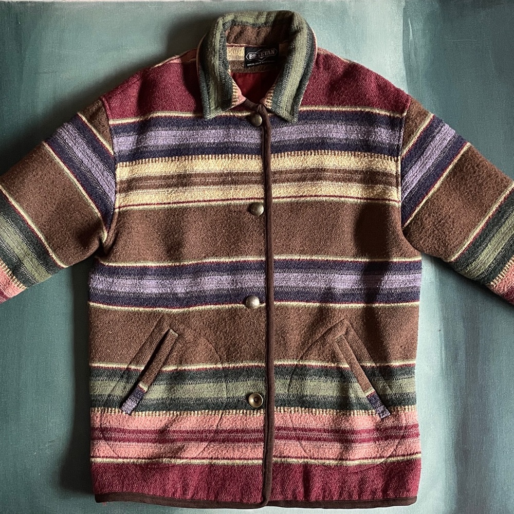 Braetan Vintage 90s Striped Multi-Colored Jacket … - image 3